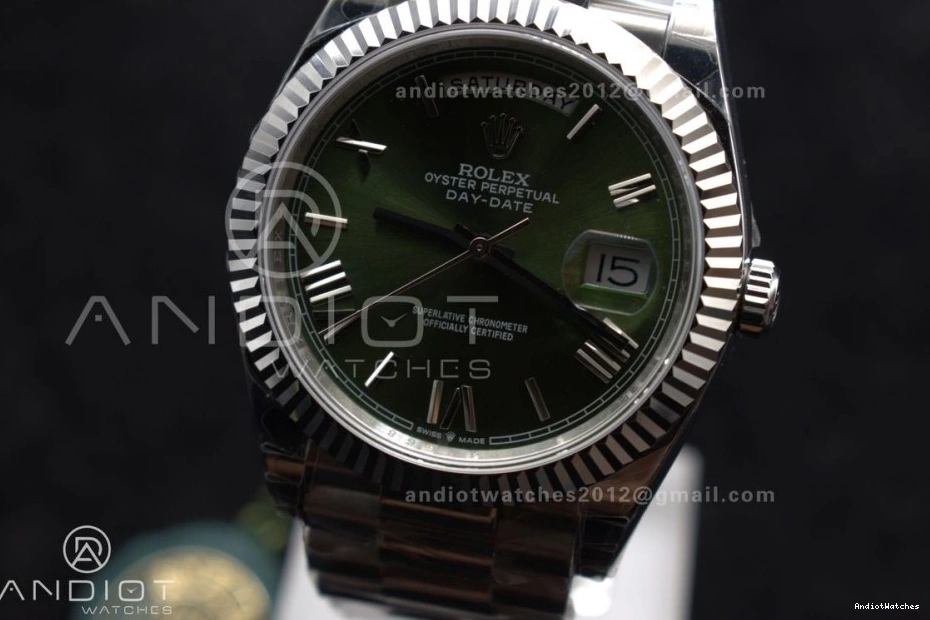 40 Green on Bracelet Weight Bezel President GSF A DayDate 719 SS Dial Gain Roman OdorResistant 0330